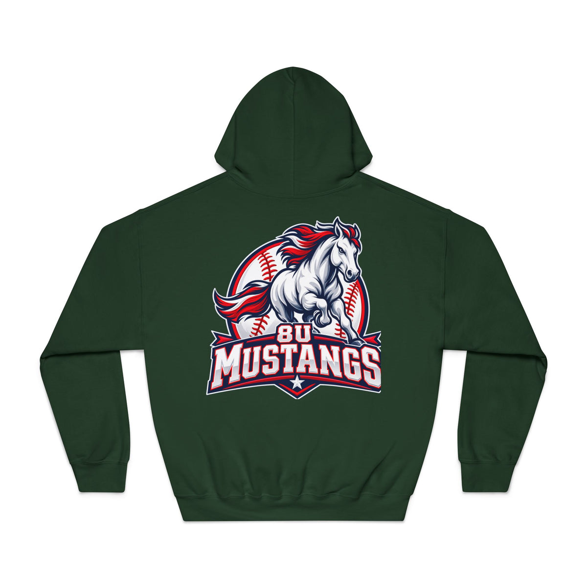 8U Mustangs - Adult Hoodie