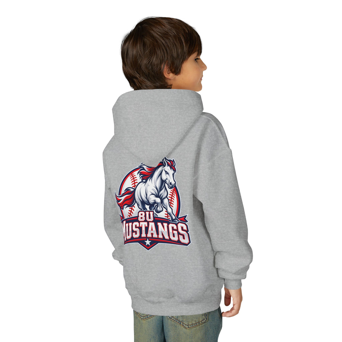 8U Mustangs - Youth Hoodie
