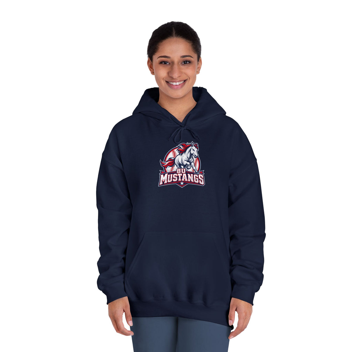 8U Mustangs - Adult Hoodie