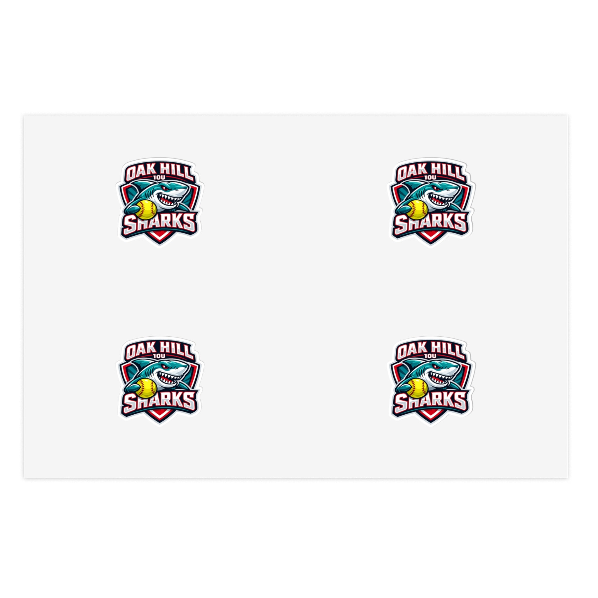 Oak Hill 10u Sharks - Sticker Pack (4)