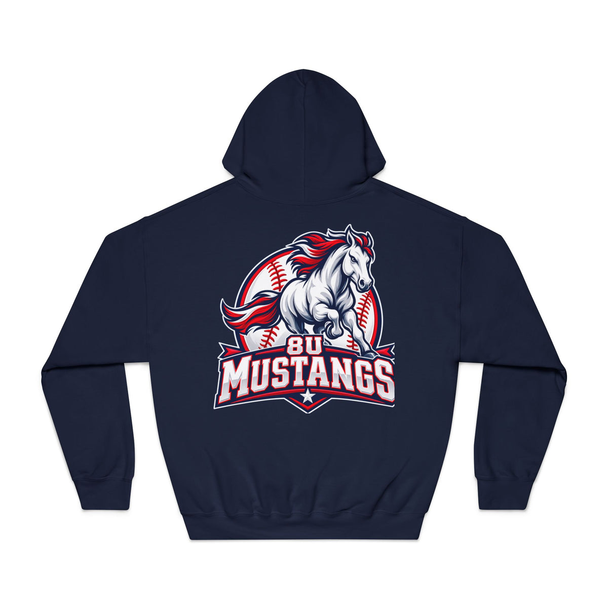 8U Mustangs - Adult Hoodie