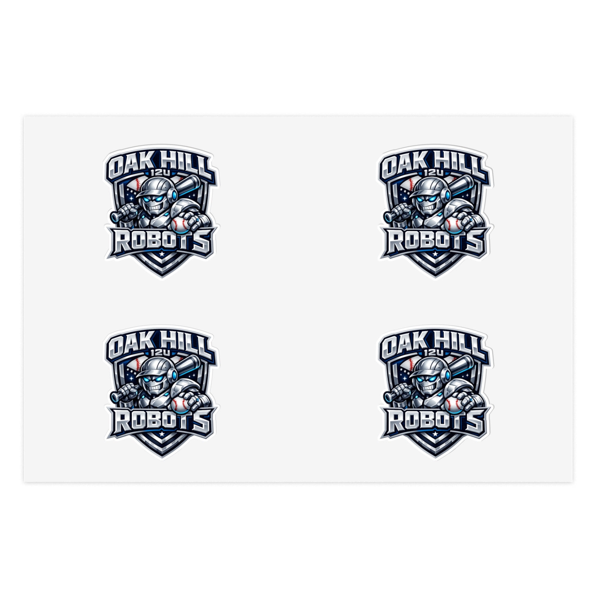 Oak Hill 12u Robots - Sticker Pack (4)