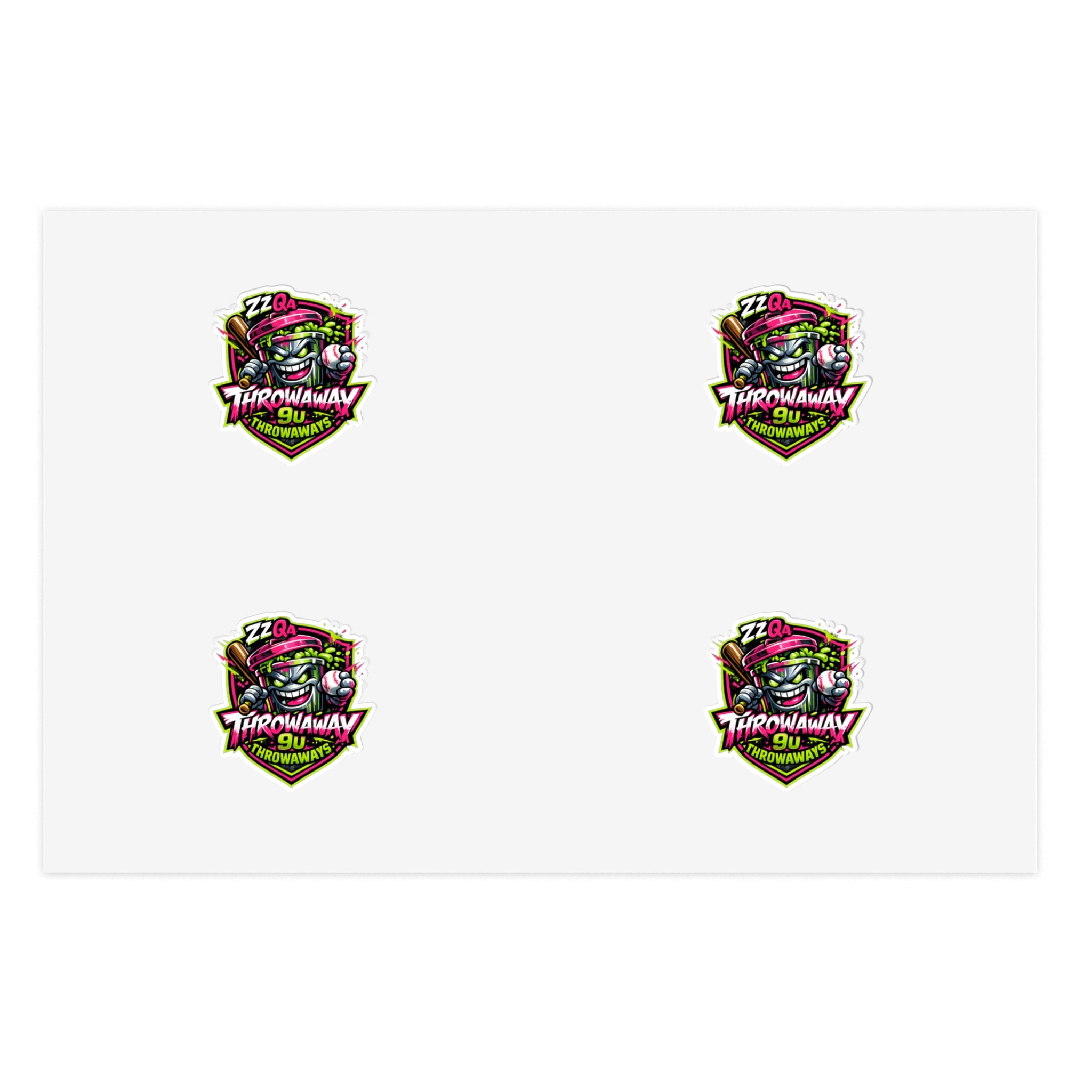 ZZ QA Throwaway 9u - Sticker Pack (4)