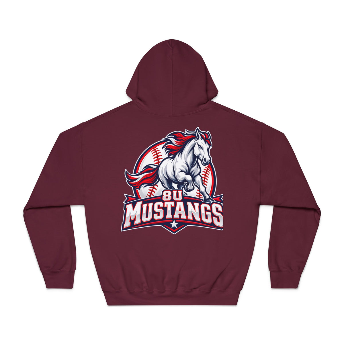 8U Mustangs - Adult Hoodie