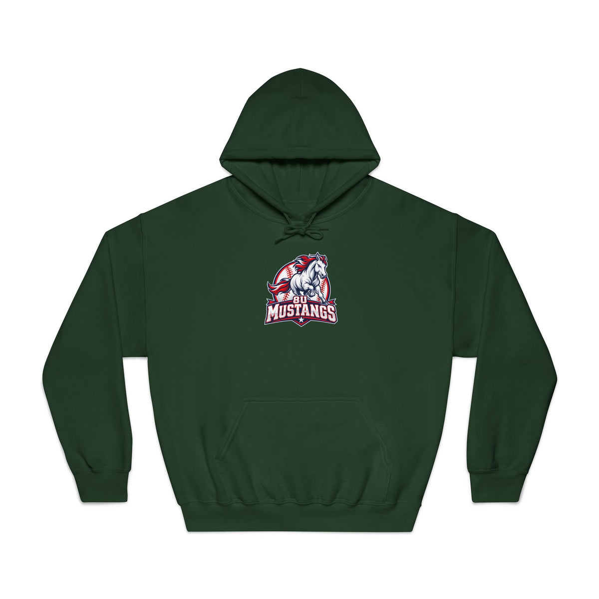8U Mustangs - Adult Hoodie