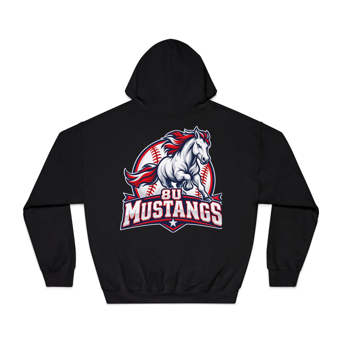 8U Mustangs - Adult Hoodie